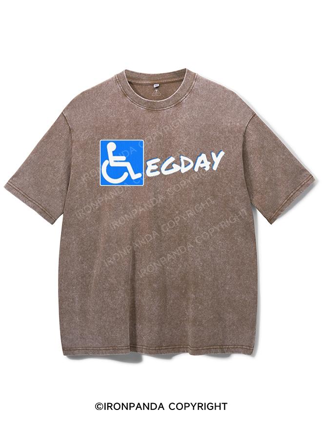 LEGDAY DISABLED SIGN Washed Gym Shirt