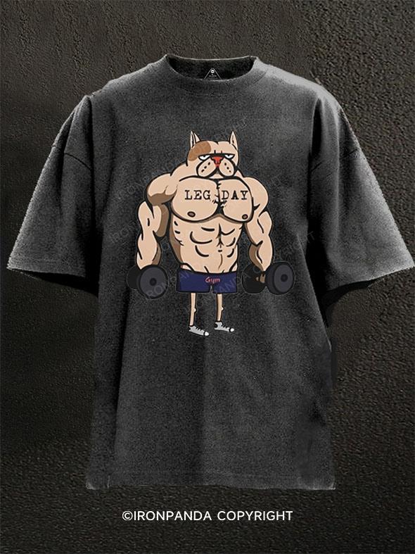 Dog Fitness Washed Gym Shirt