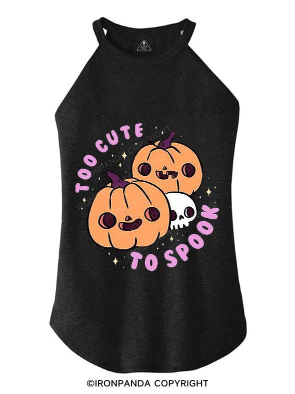 TOO CUTE TO SPOOK TRI ROCKER COTTON TANK