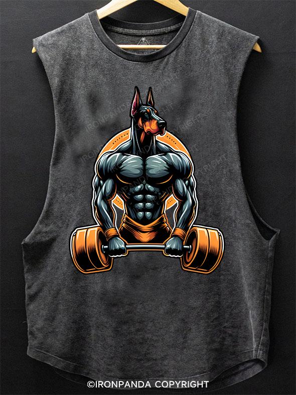 Doberman Weightlifting SCOOP BOTTOM COTTON TANK