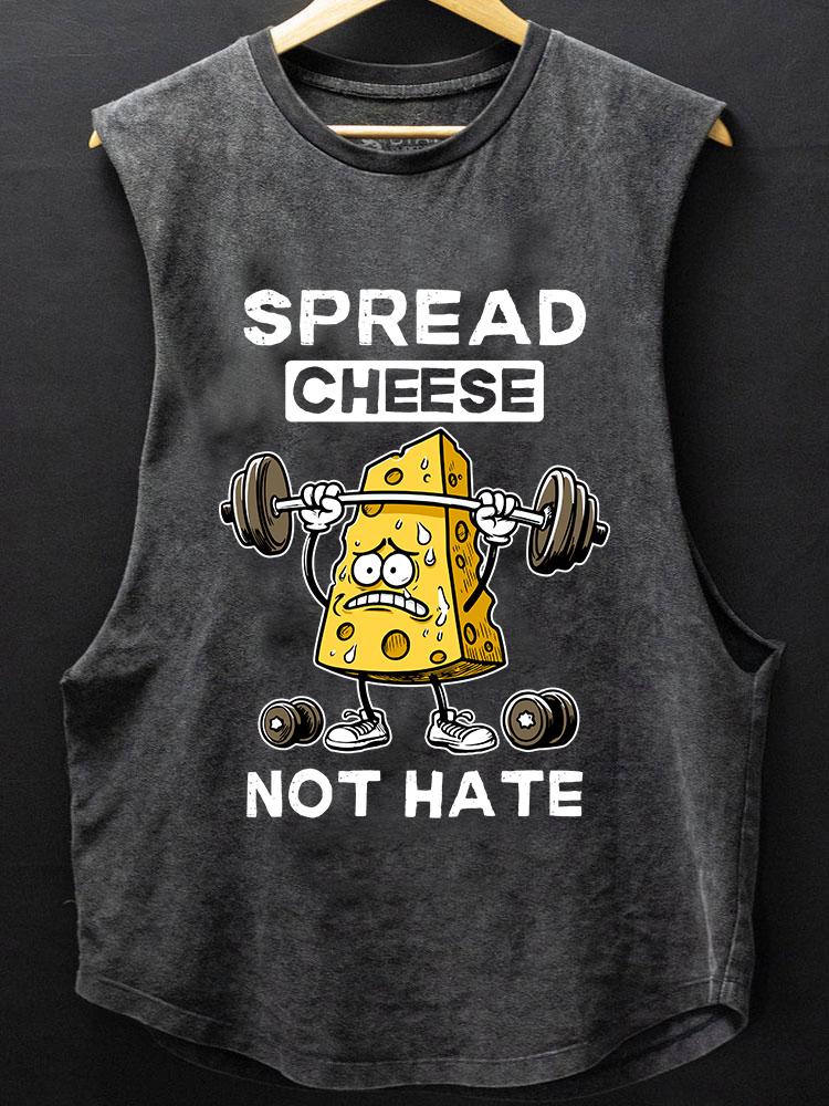 spread cheese not hate BOTTOM COTTON TANK