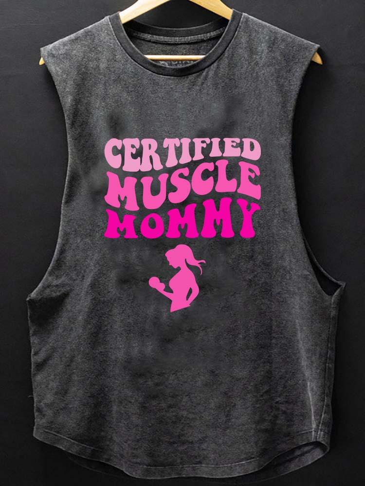 CERTIFIED MUSCLE MOMMY SCOOP BOTTOM COTTON TANK