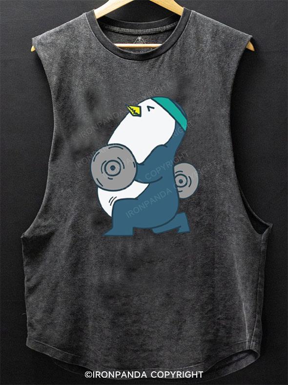 Penguin doing Fitness SCOOP BOTTOM COTTON TANK