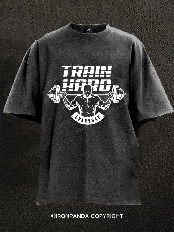 Train Hard Washed Gym Shirt