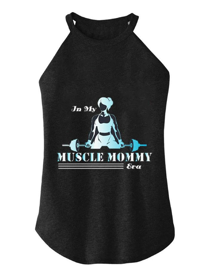 IN MY MUSCLE MOMMY ERA ROCKER COTTON TANK