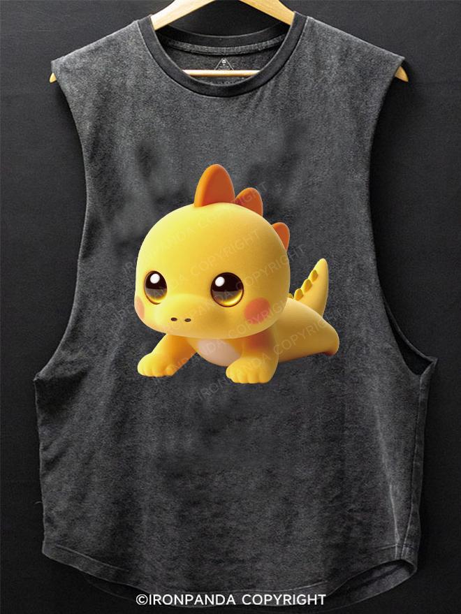 Push-up dinosaur SCOOP BOTTOM COTTON TANK