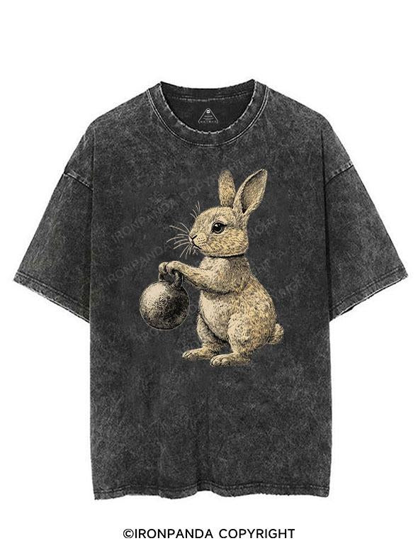 KETTLEBELL BUNNY IN BEAST MODE VINTAGE GYM SHIRT