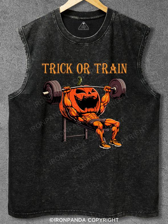 Trick or train Washed Gym Tank