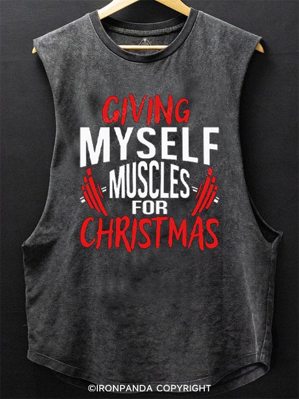 giving myself muscles for christmas SCOOP BOTTOM COTTON TANK