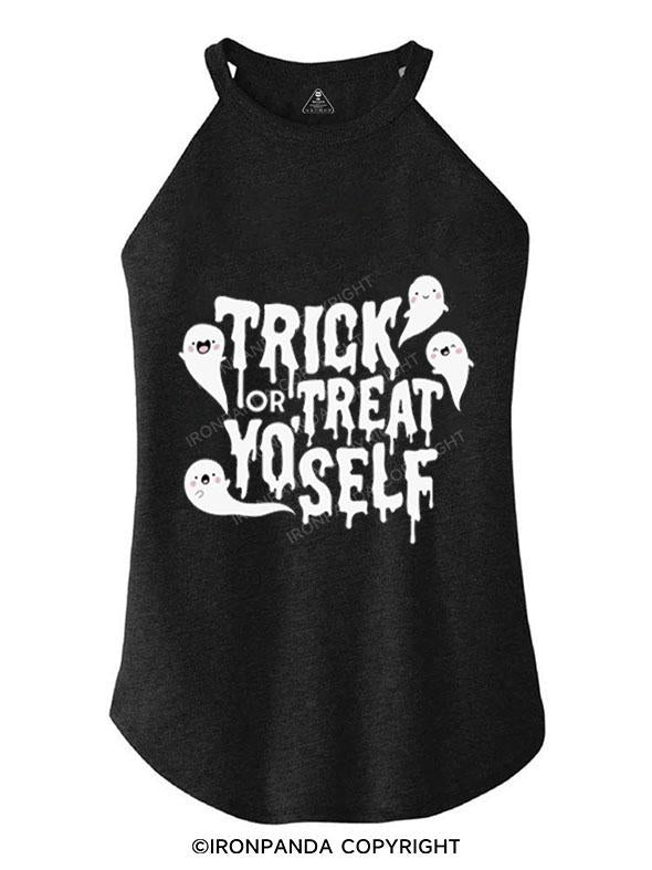 TRICK OR TREAT YO'SELF TRI ROCKER COTTON TANK