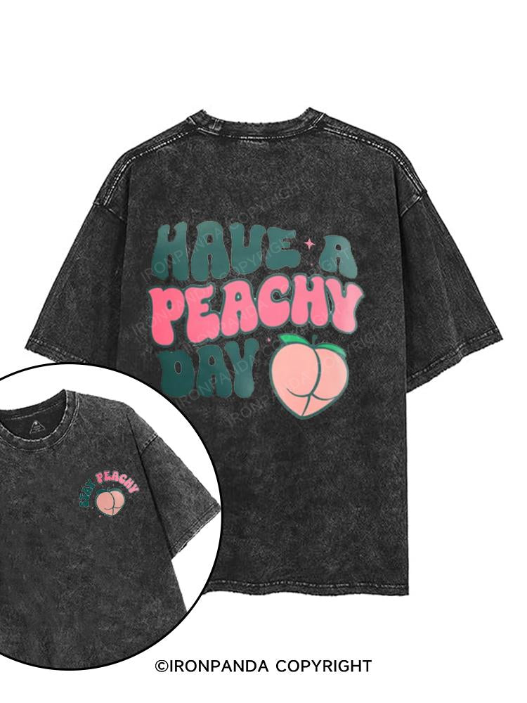 Have a Peachy Day  printed Gym Shirt