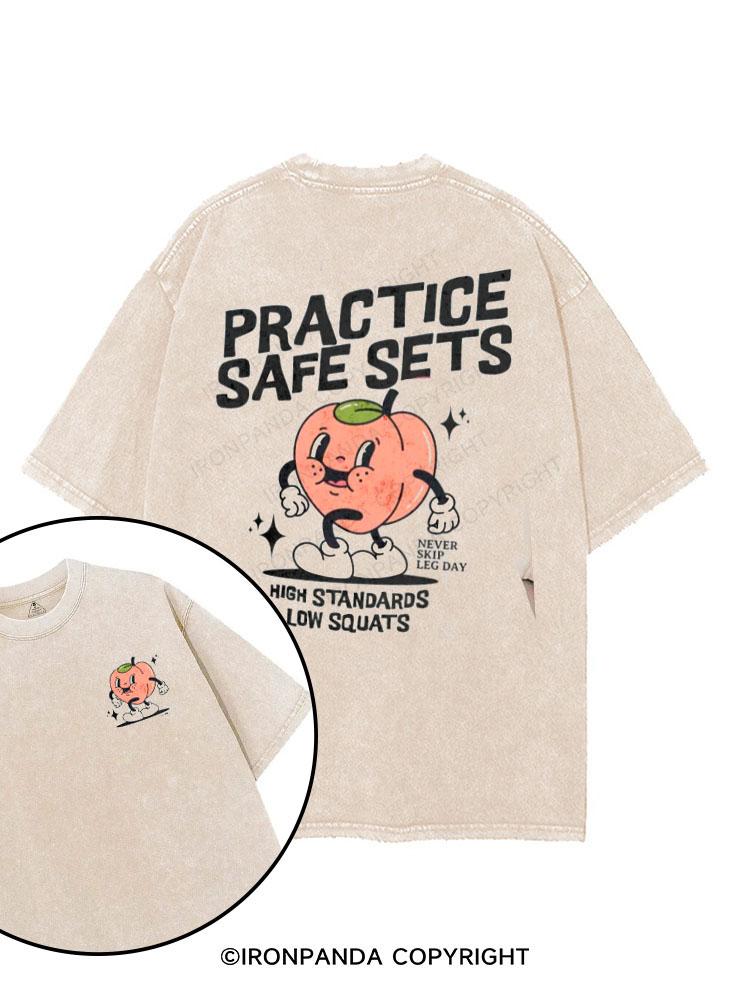 Practice Safe Sets printed Gym Shirt