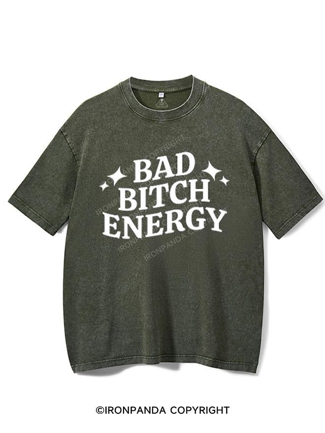 BAD BITCH ENERGY VINTAGE GYM SHIRT