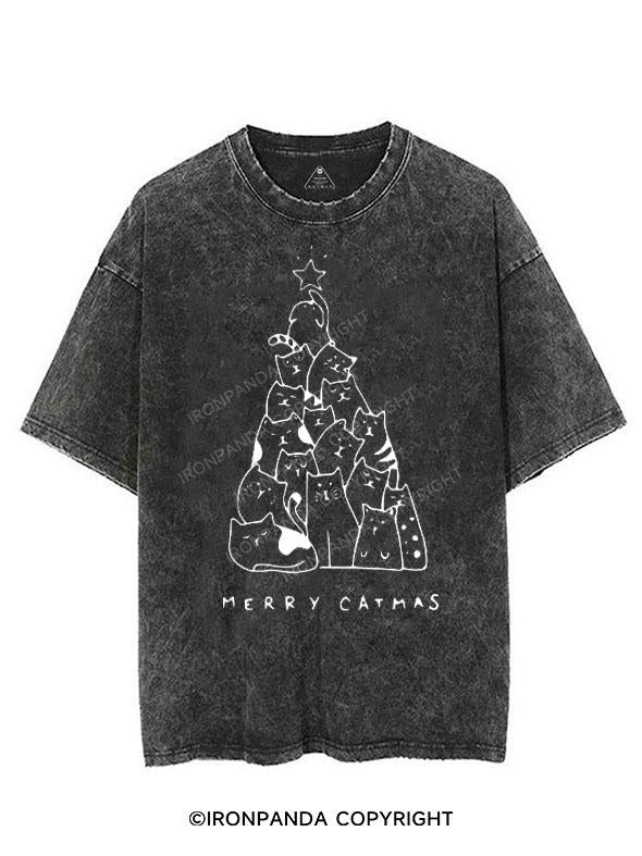 MERRY CATMAS VINTAGE GYM SHIRT