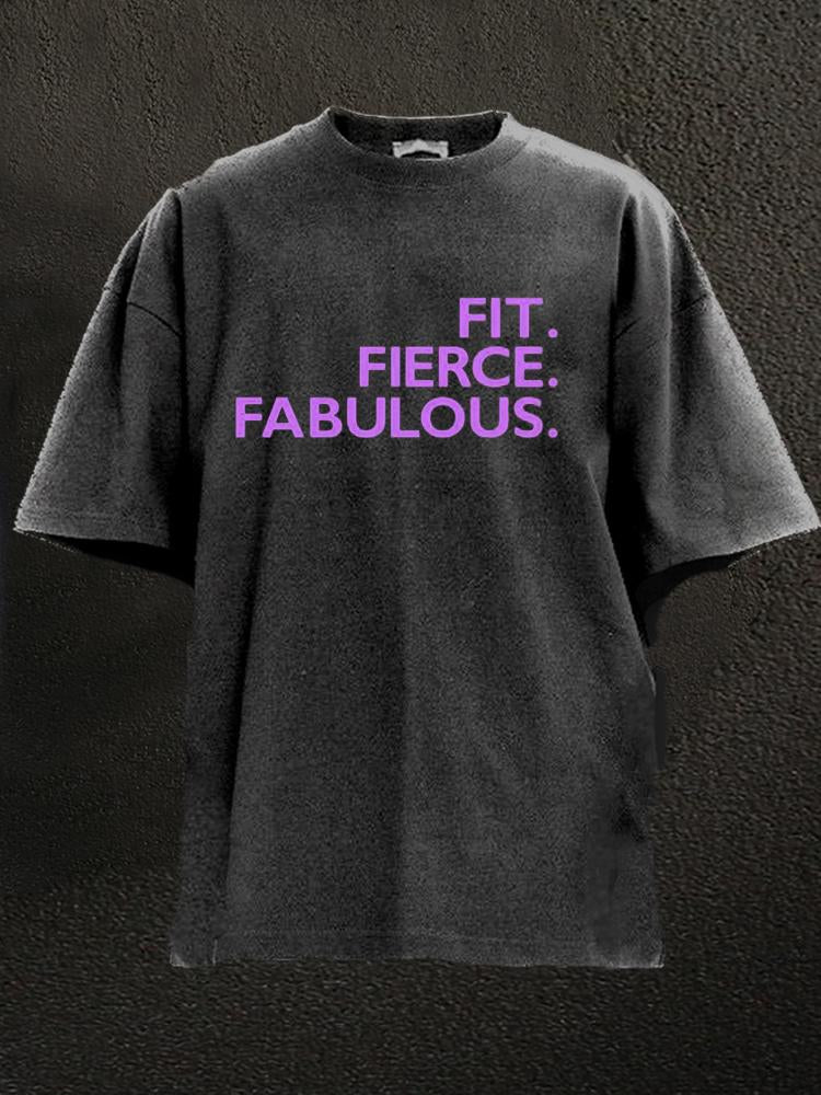 fit fierce fabulous Washed Gym Shirt