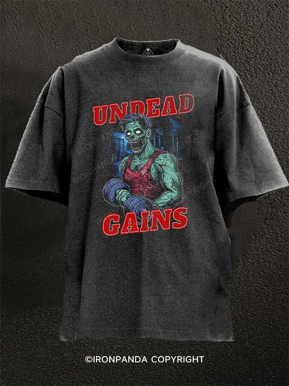 UNDEAD GAINS Washed Gym Shirt