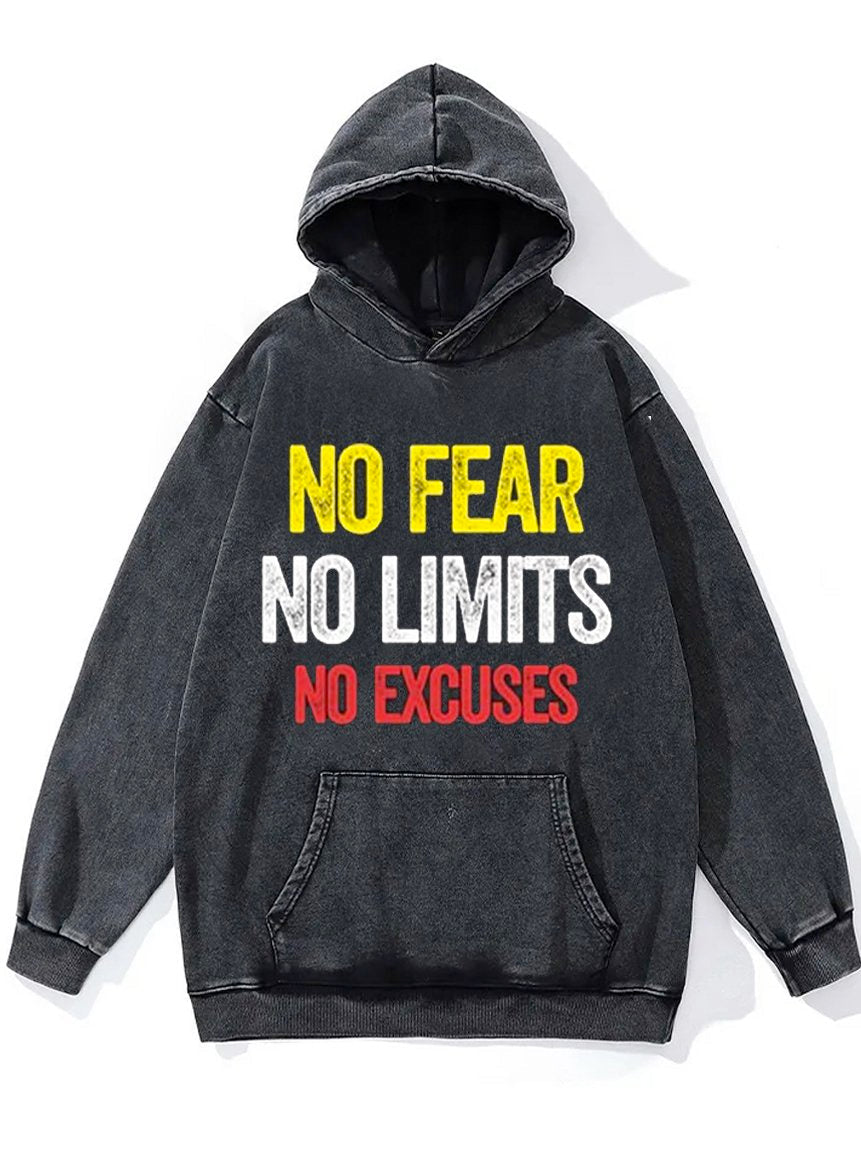 No Fear Washed Gym Hoodie