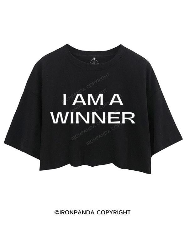 I AM A WINNER CROP TOPS