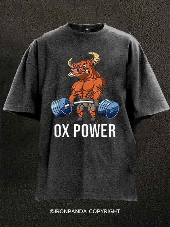 OX Power Weightlifting  Washed Gym Shirt