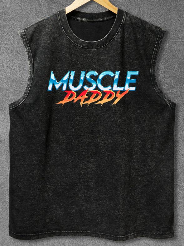 muscle daddy Washed Gym Tank