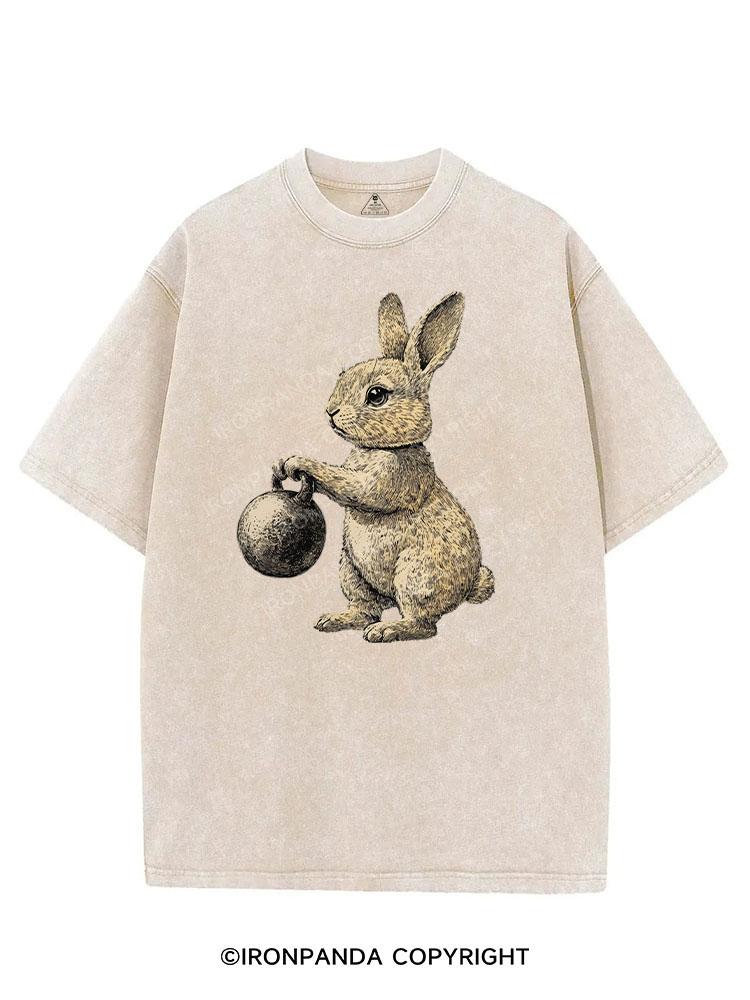 KETTLEBELL BUNNY IN BEAST MODE VINTAGE GYM SHIRT