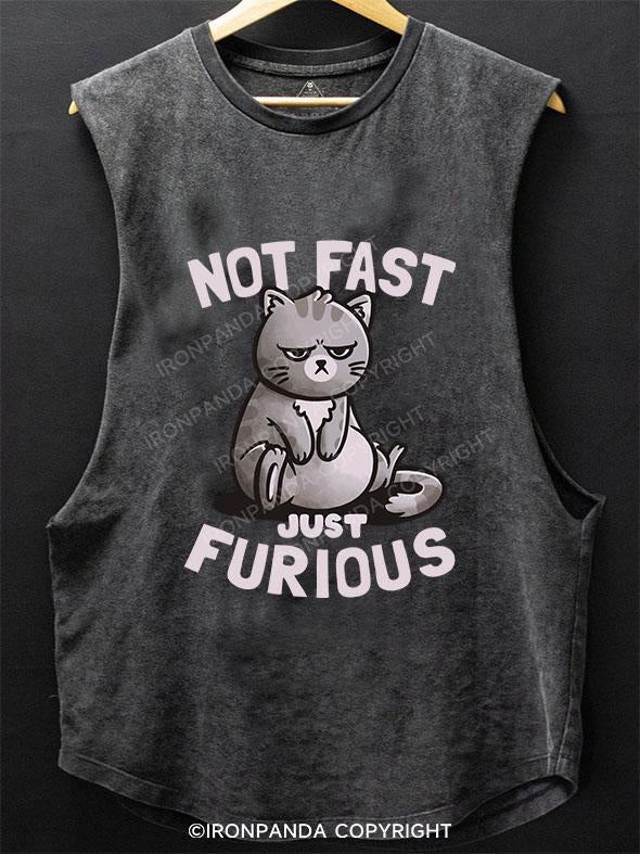 NOT FAST JUST FURIOUS SCOOP BOTTOM COTTON TANK