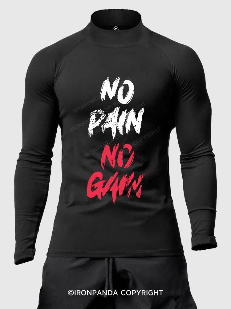 NO PAIN NO GAIN Men's Fitted Mock