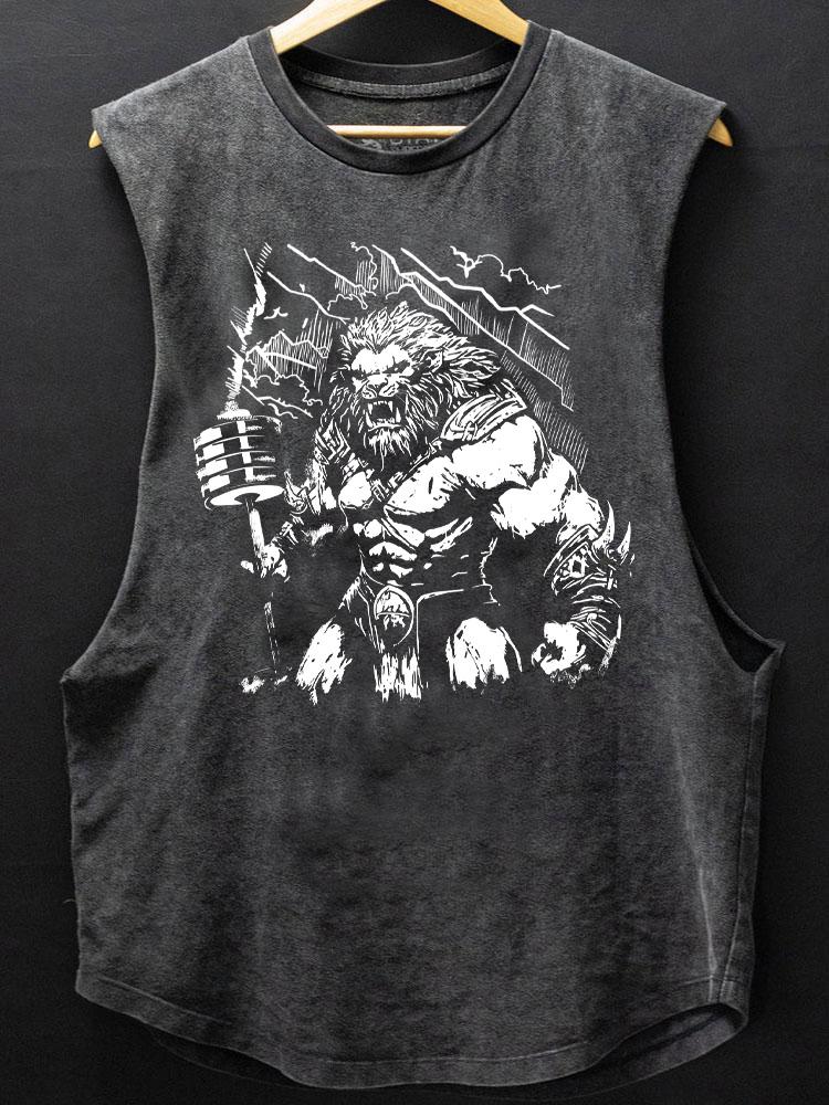 lion guardian SCOOP BOTTOM COTTON TANK