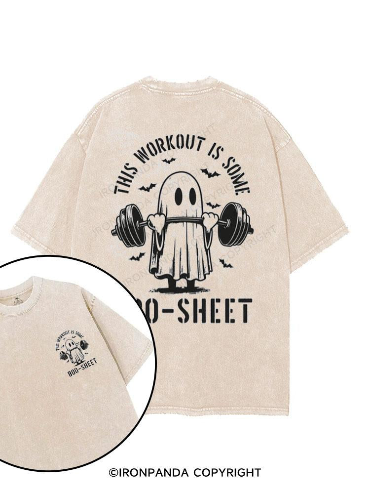 This Workout Is Some Boo-Sheet printed Gym Shirt