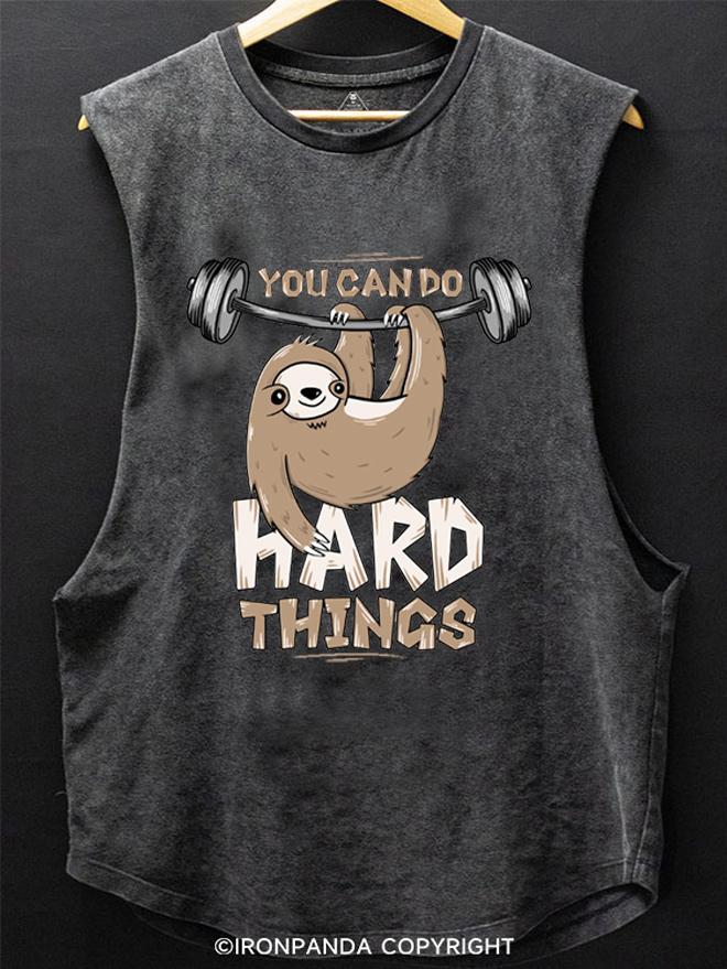 You can do hard things SCOOP BOTTOM COTTON TANK