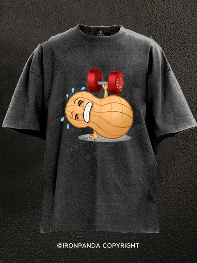 Workout Peanut at the Gym Washed Gym Shirt