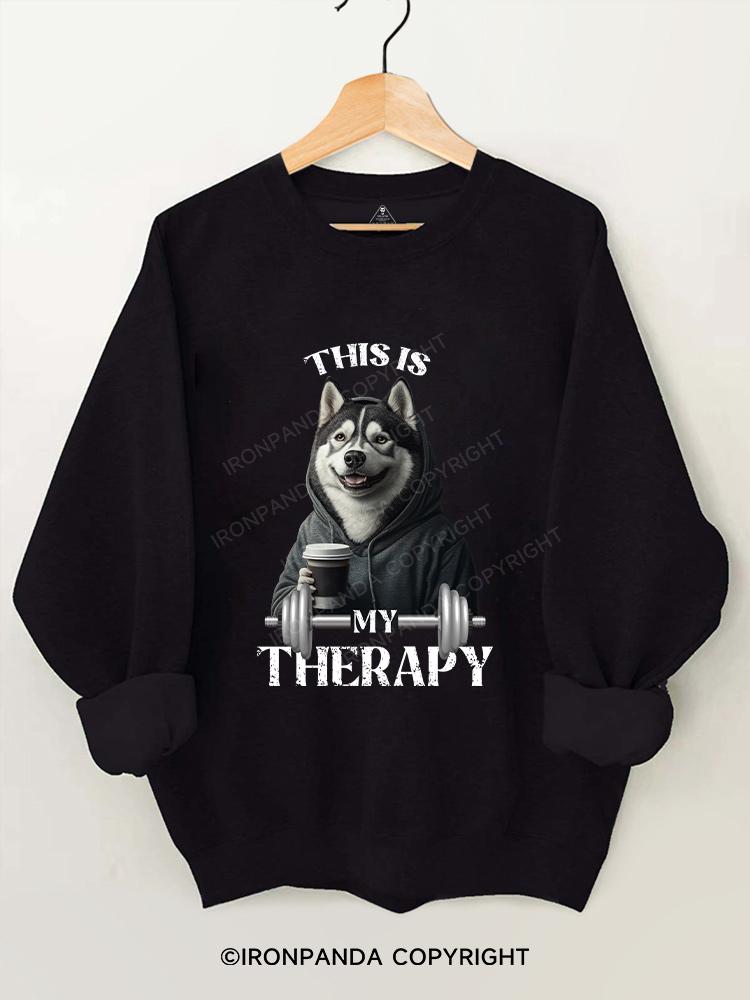 this is my therapay dog Gym Sweatshirt