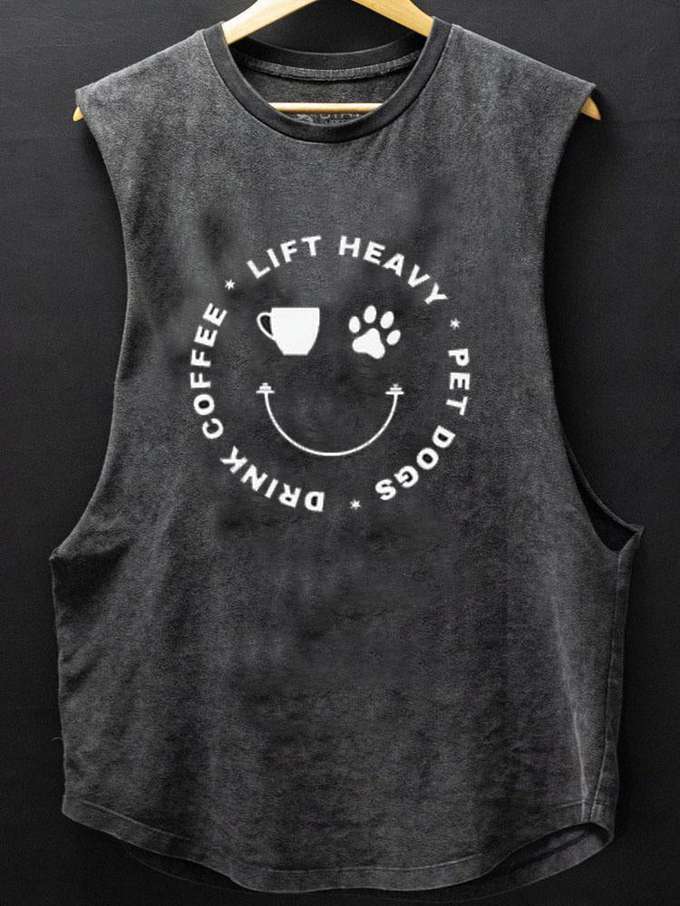 Drink Coffee Lift Heavy Pet Dogs Scoop Bottom Cotton Tank