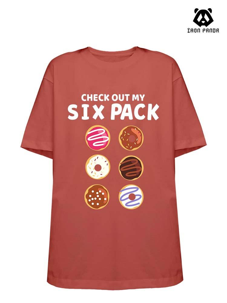 CHECK OUT MY SIX PACK Loose fit cotton  Gym T-shirt