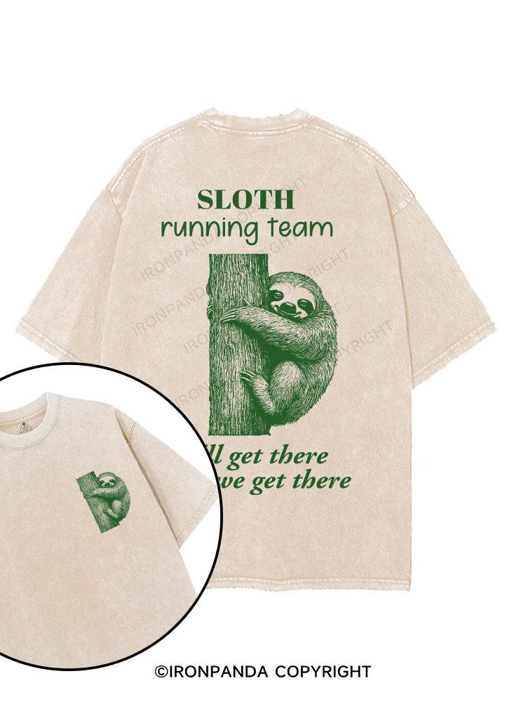 SLOTH RUNNING TEAM printed Gym Shirt