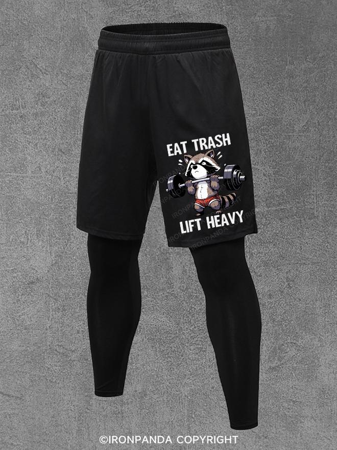 eat trash lift heavy Performance Training Pants