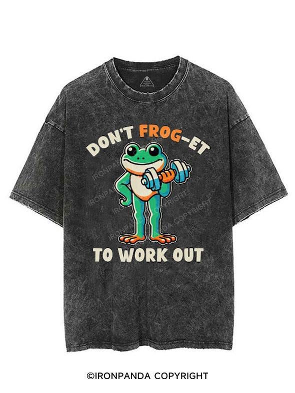 DON'T FROG-ET TO WORK OUT VINTAGE GYM SHIRT