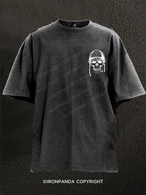 Skull Cigar Washed Gym Shirt