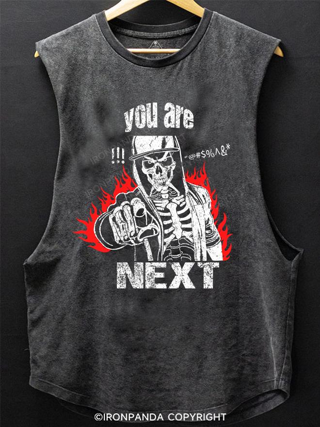 you are next SCOOP BOTTOM COTTON TANK