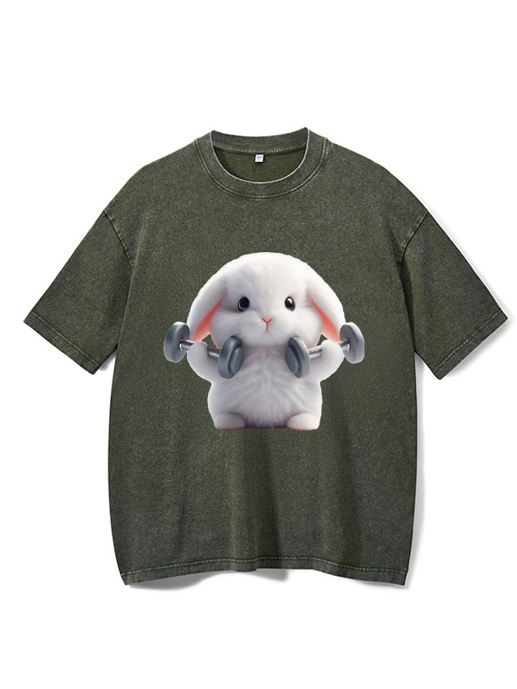 Gym Rabbit Washed Gym Shirt