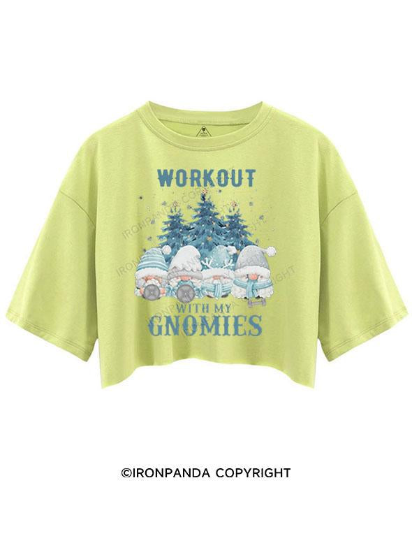 WORKOUT WITH MY GNOMIES DOGS CROP TOPS