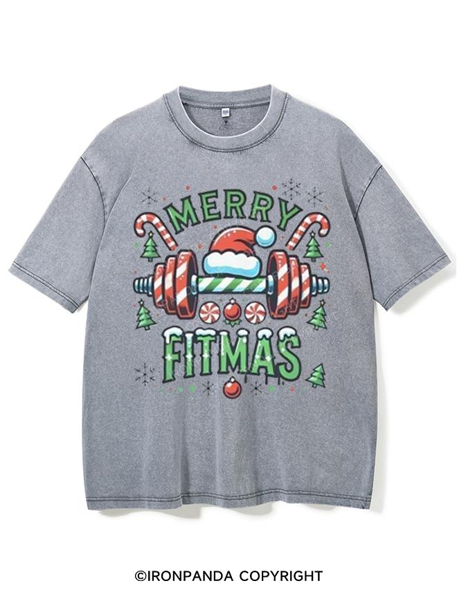 MERRY FITMAS VINTAGE GYM SHIRT