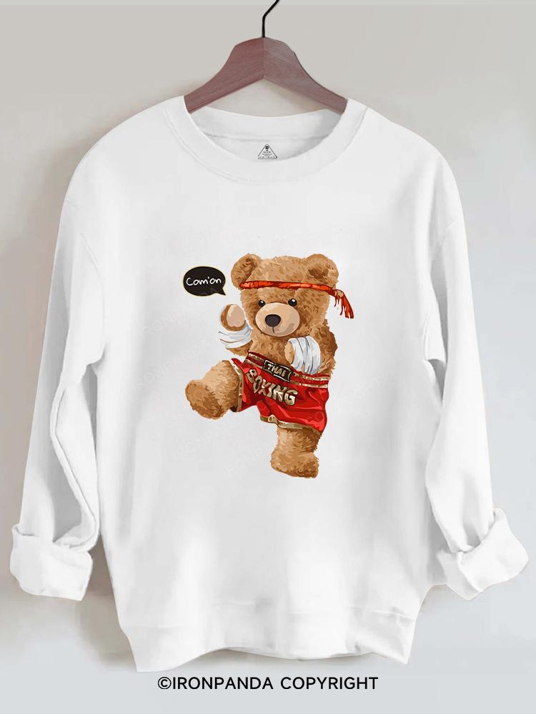 boxing bear Gym Sweatshirt