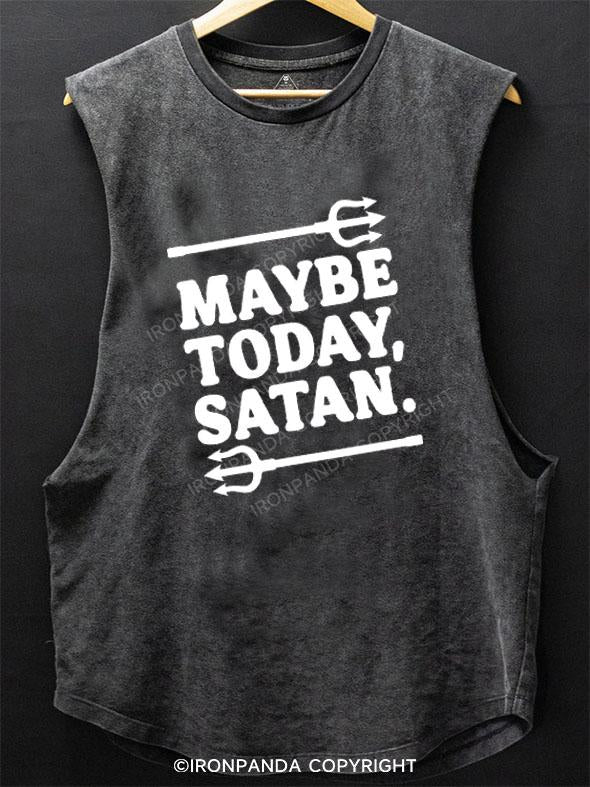 MAYBE TODAY SATAN SCOOP BOTTOM COTTON TANK