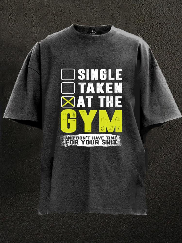 gym single taken at the gym Washed Gym Shirt