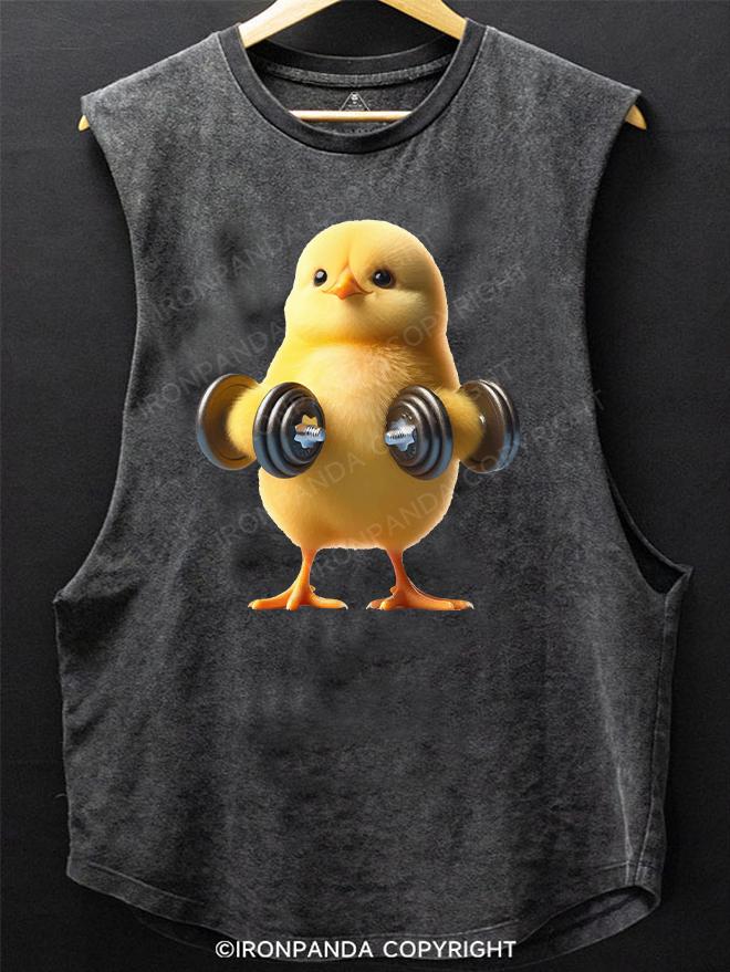 Dumbbell chicken SCOOP BOTTOM COTTON TANK