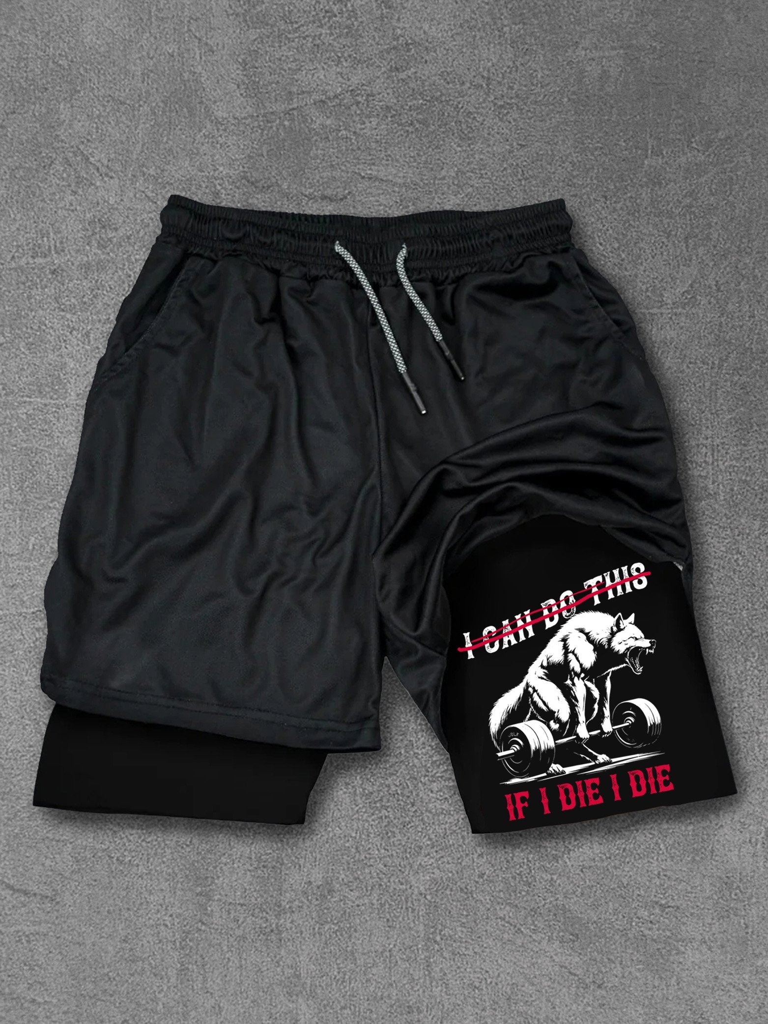 if I die I die wolf Performance Training Shorts