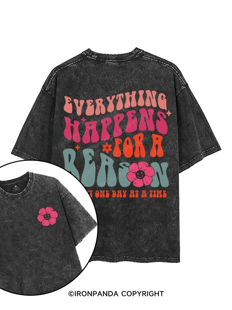 Everything Happens For A Reason printed Gym Shirt