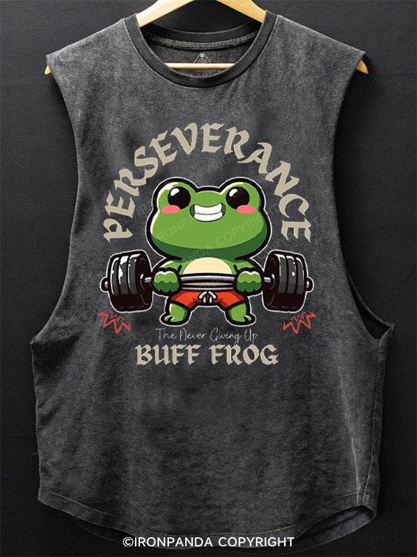 Perseverance - The Never Give Up Buff Frog SCOOP BOTTOM COTTON TANK