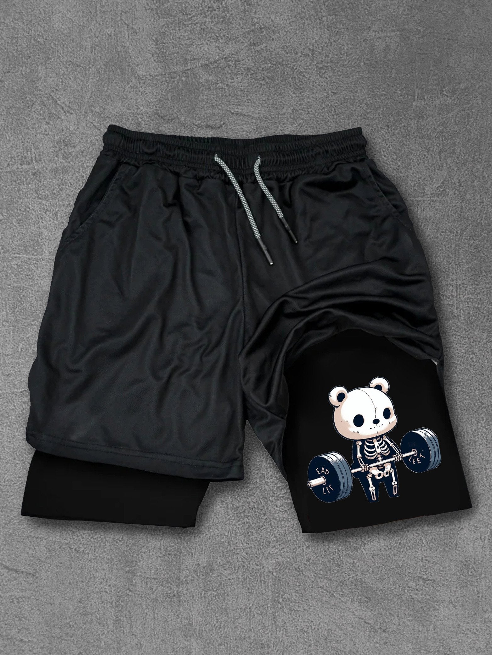 weightlifting skeleton bear Performance Training Shorts